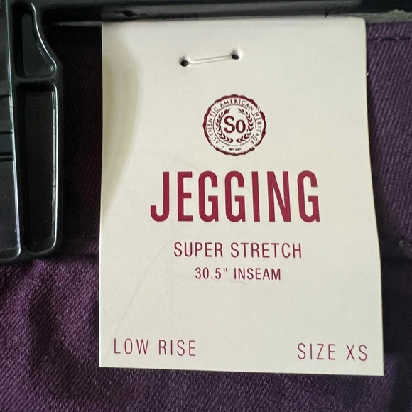 SO NWT Plum Pull-On Jeggings - Size XS - Picture 6 of 8